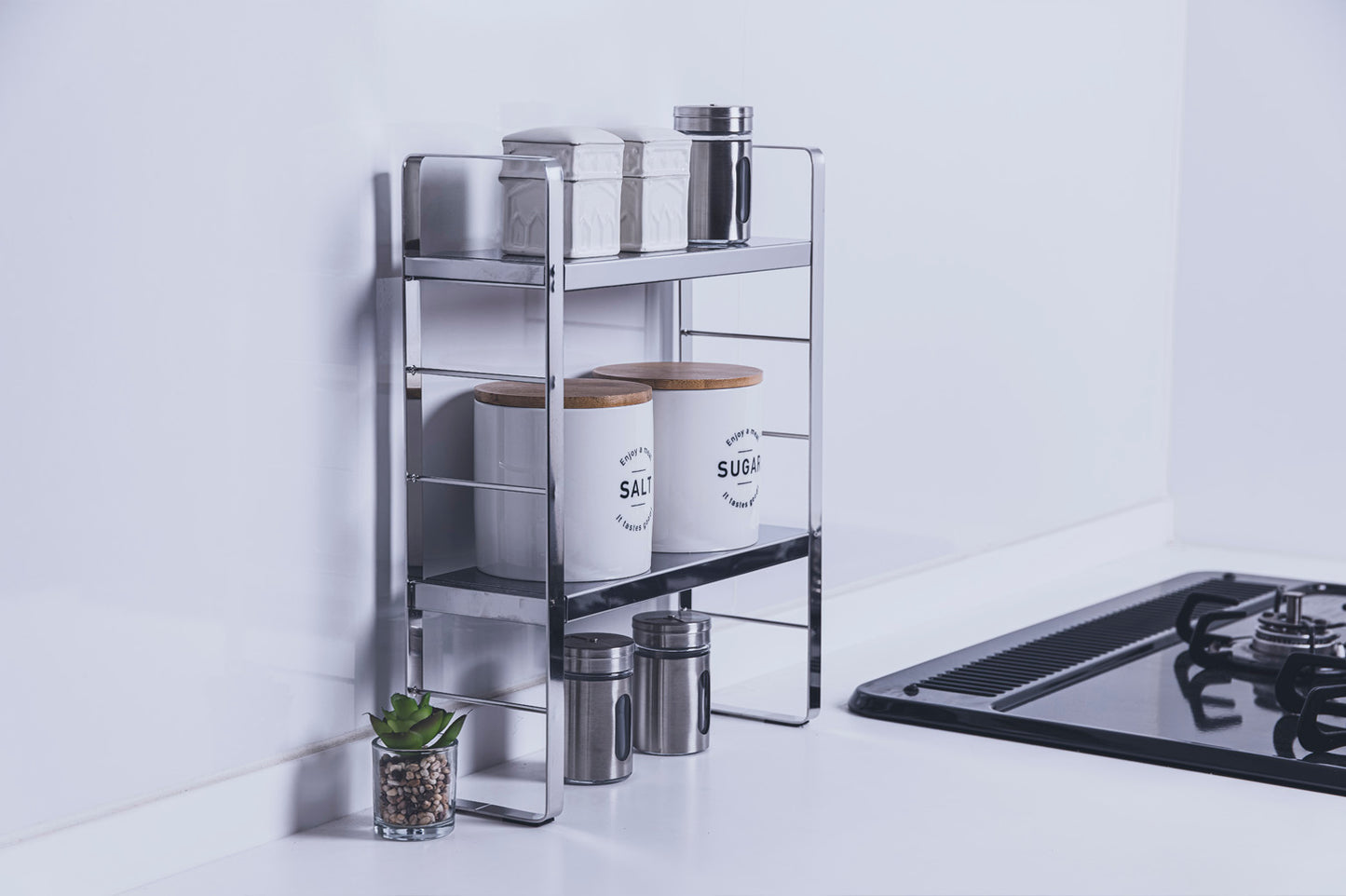 伸縮式 調味料ラック スリムタイプ ステンレス仕様