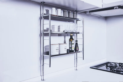 突っ張り式 調味ラック ステンレス仕様