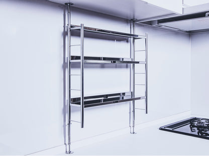 突っ張り式 調味ラック ステンレス仕様